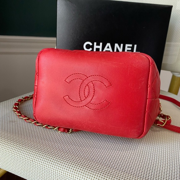 ❤️CHANEL❤️RED TOP HANDLE CROSSBODY FULL SET - Picture 6 of 13